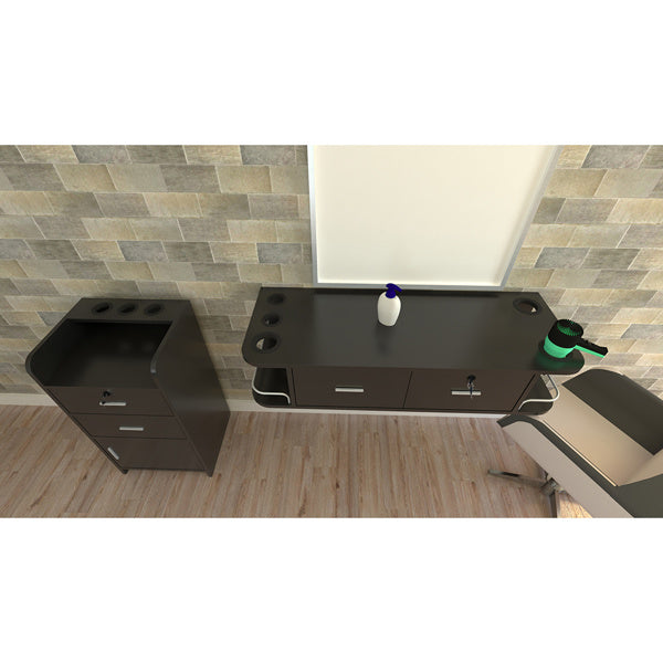 2 Pumping a Beauty Salon Side Table Black