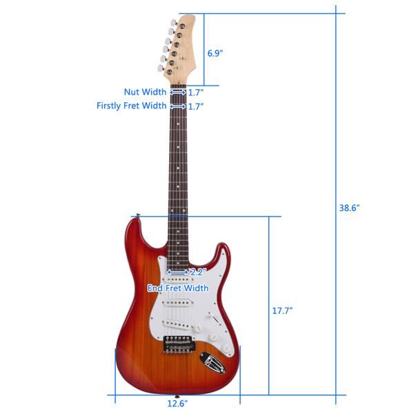 Rosewood Fingerboard Electric Guitar Sunset Red