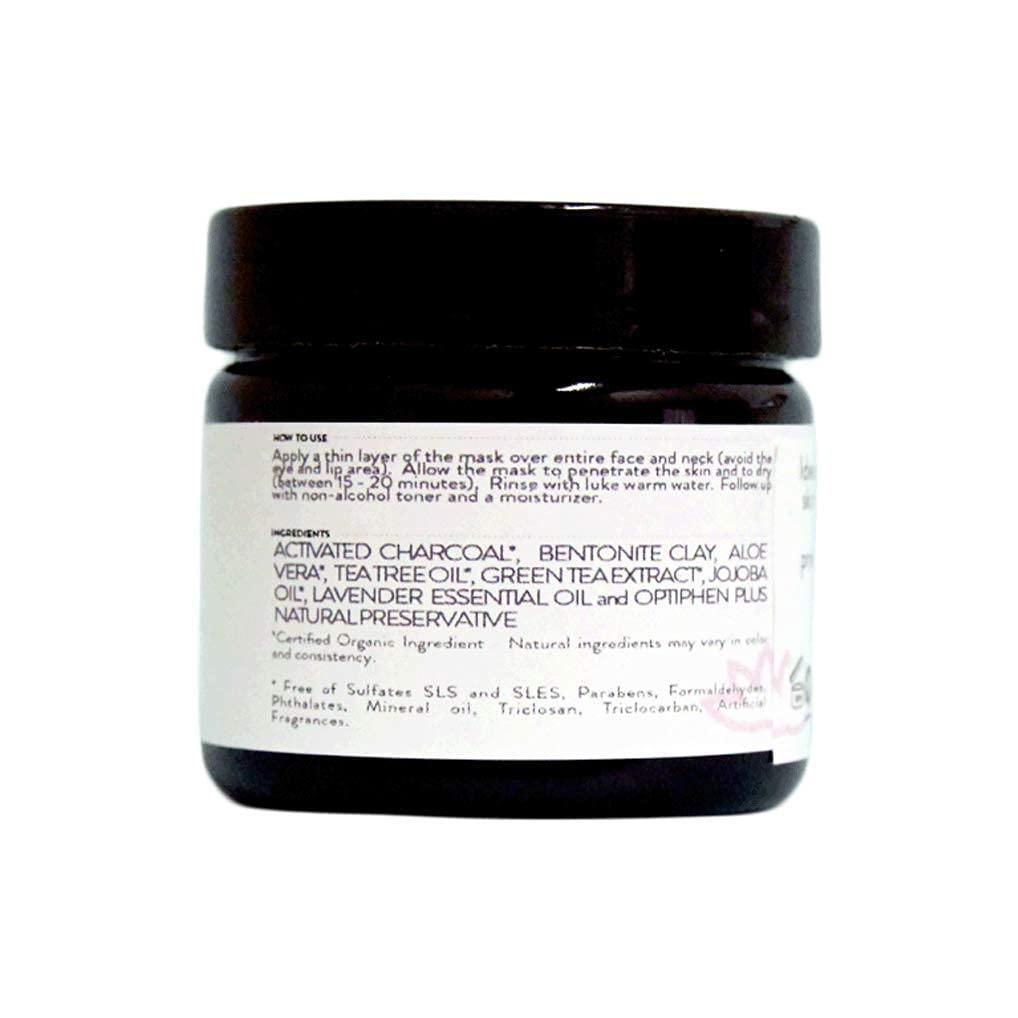 Organic Face Mask to Unclog Pores and Reduce Blackheads Peel Off Mask Activated Charcoal 2 fl oz