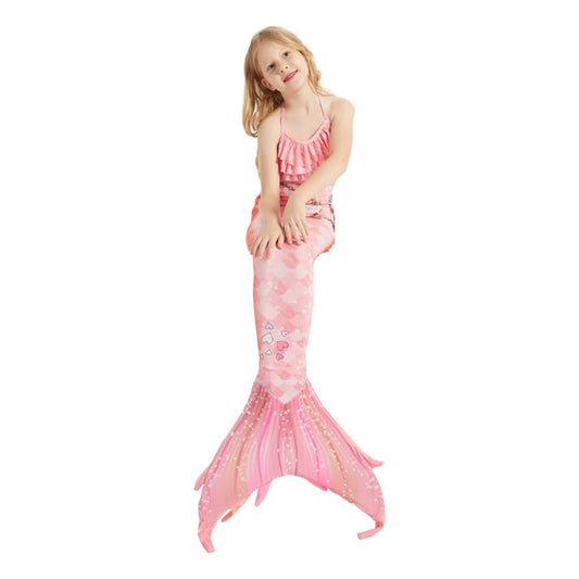 Mermaid Tails Swimsuit for Girls Swimming 3Pcs Mermaid Princess Bathing Suit