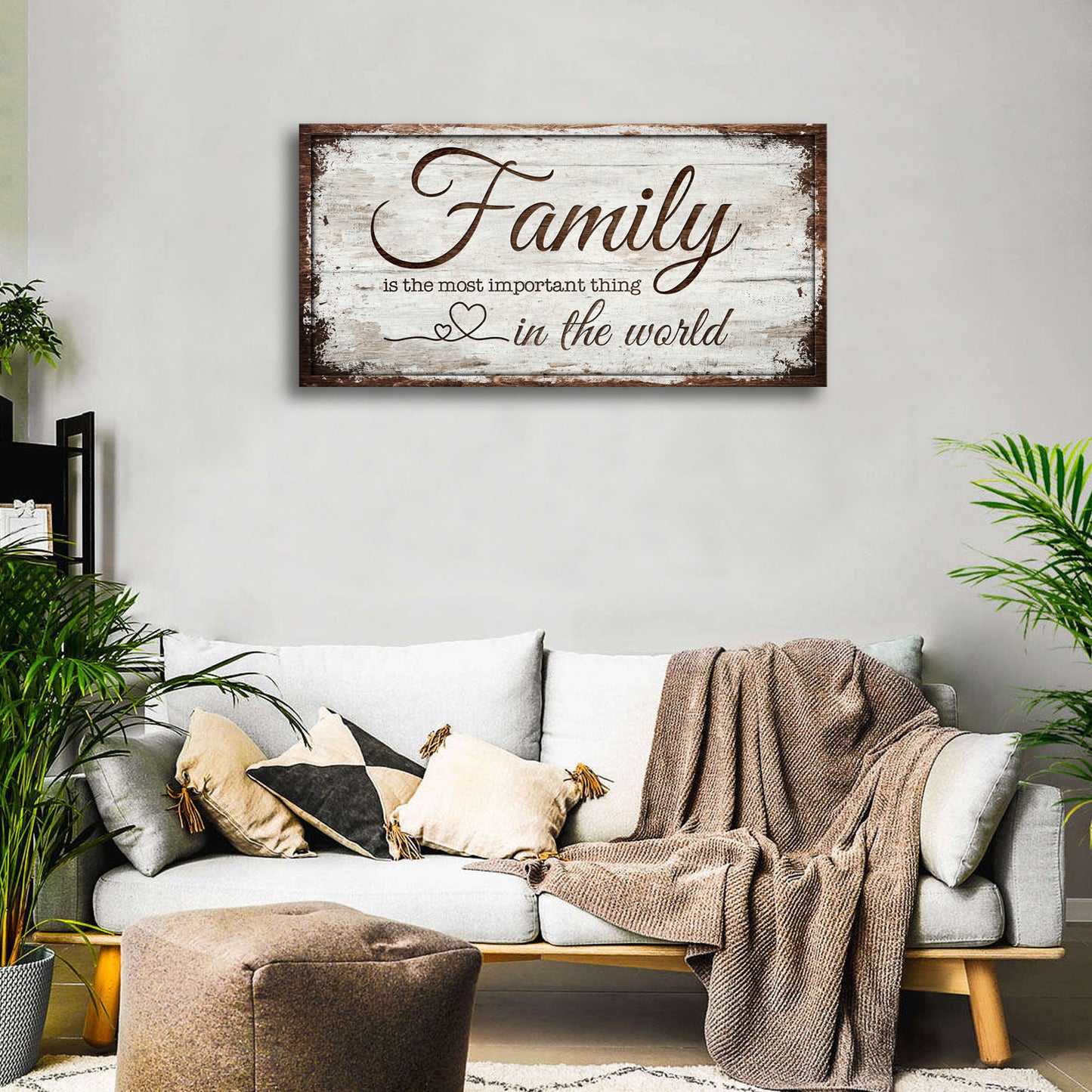 Family is Important Quotes Canvas Wall Art for Living Room|Family Wall Art|Family Prints Signs Framed|Family Wall Decor|Retro Picture Painting Artwork for Bedroom,Dining Room,Farmhouse,Home 20x40