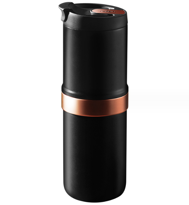 Portable grinding coffee maker. (Car grinding + coffee integrated, 5600 mAh battery capacity, electric integrated 200ml-300ml extracted coffee 25 cups / time)