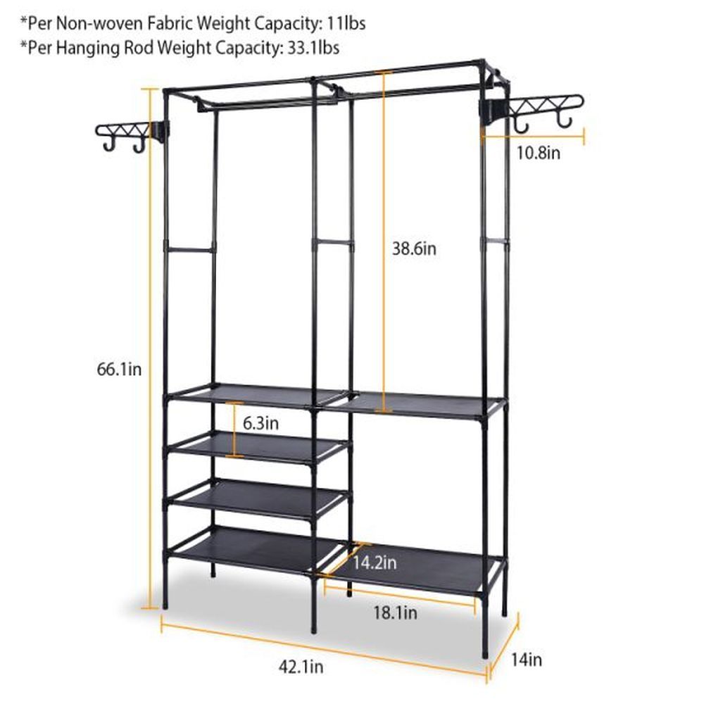 Metal clothes hanger, shoe and clothing sorting rack, independent multifunctional wardrobe