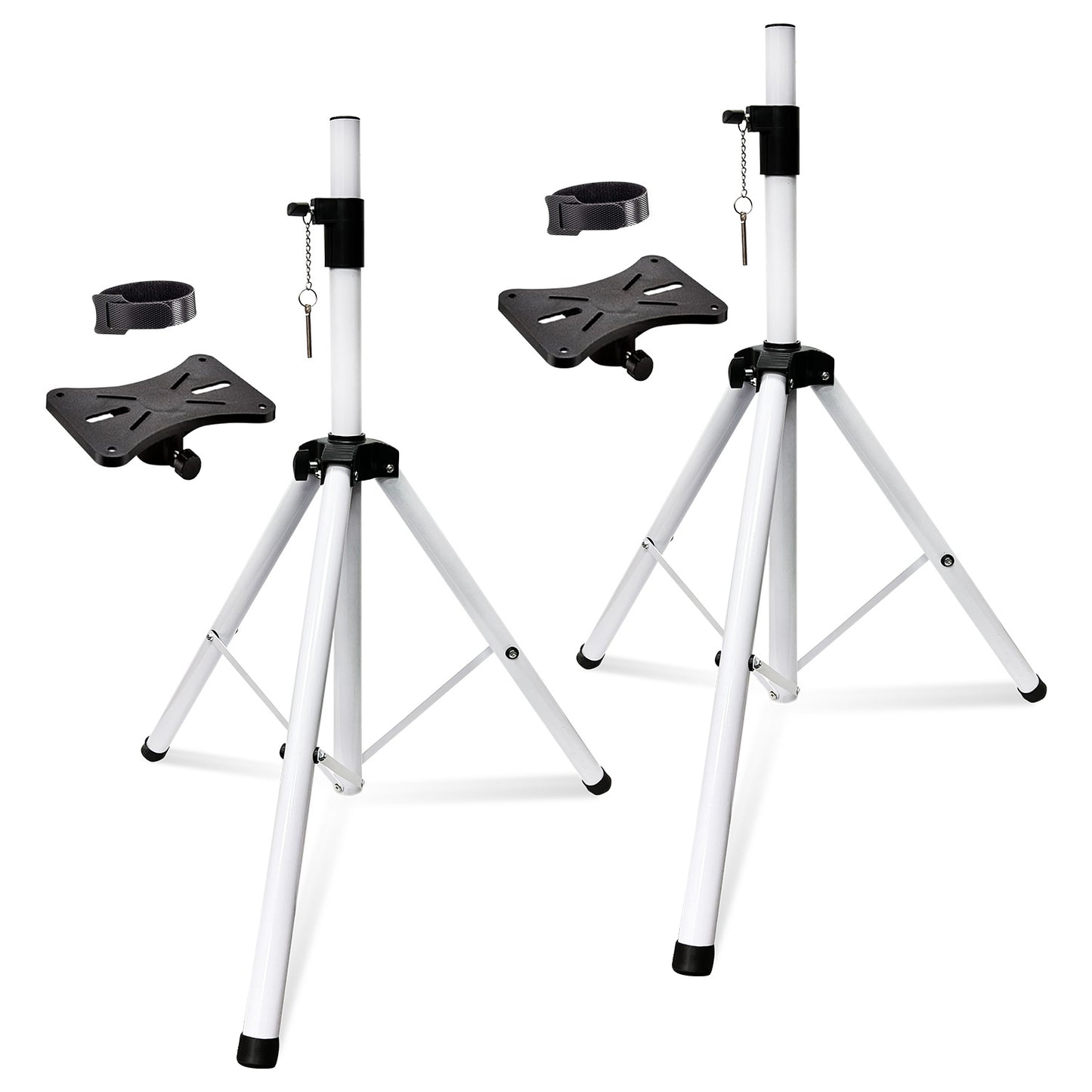 5 Core Speaker Stand Tripod Floor Tall Pair Adjustable Up to 72 Inch DJ Studio Monitor Stands Pole Mount  - SS ECO 2PK WoB