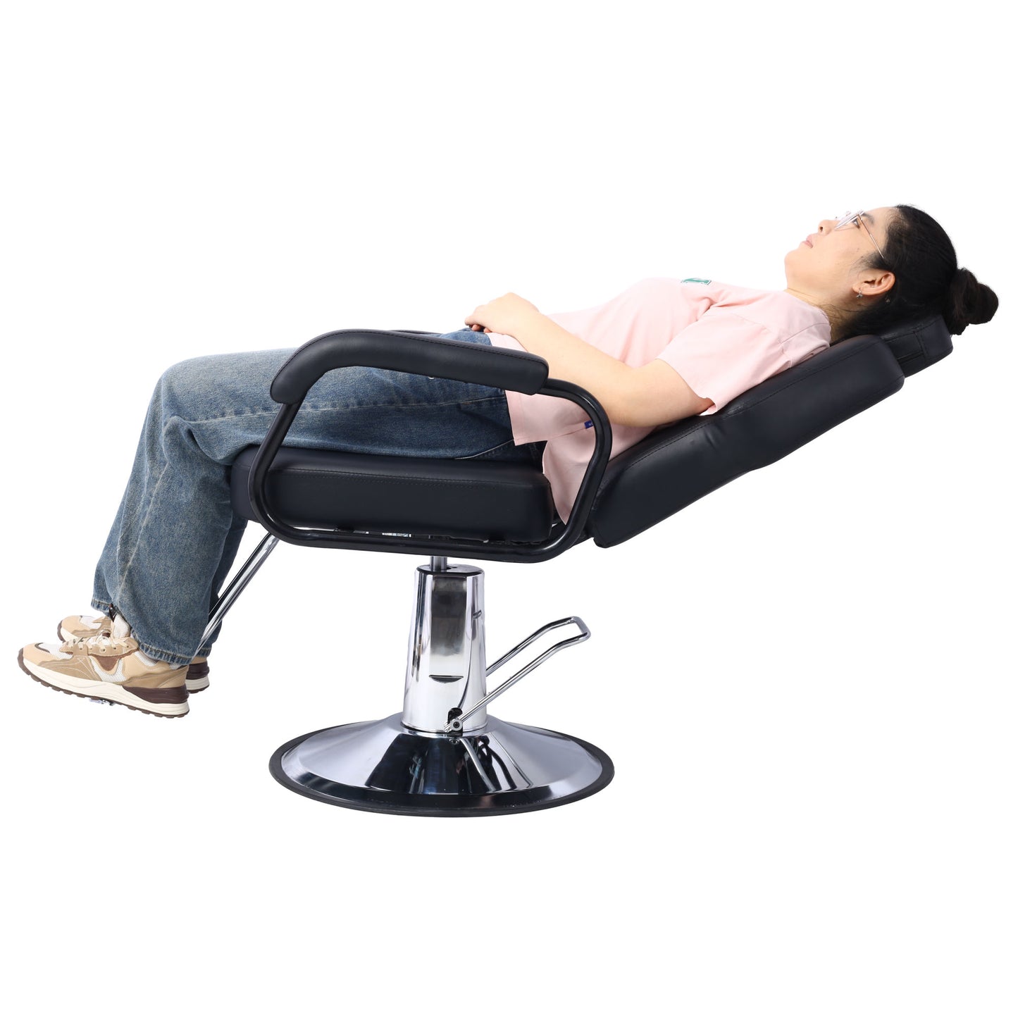 Artist hand Hair Stylist All Purpose Barber Chair for Barbershop Salon Chair,Heavy Duty Hydraulic Barber Chair Spa Furniture Shampoo Reclining Extra Wider Seat Beauty Hair Salon Equipment