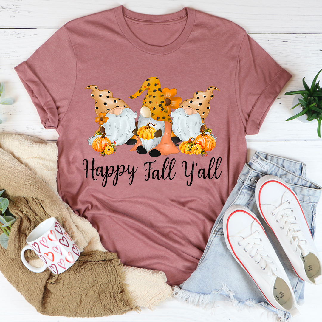 Happy Fall Y'all Gnomies T-Shirt