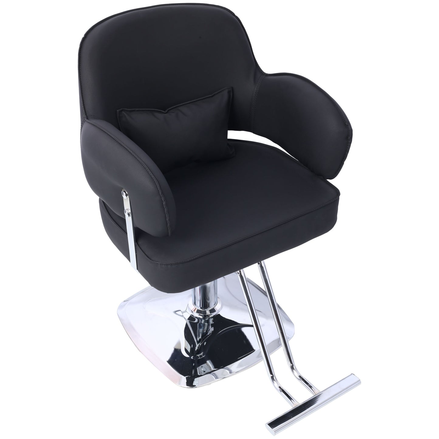 Salon Styling Chair for Hair Stylist Wide Seat, Hair Salon Chair Heavy Duty, Beauty Spa Cosmetology Shampoo Hairdressing Eq,black,square base