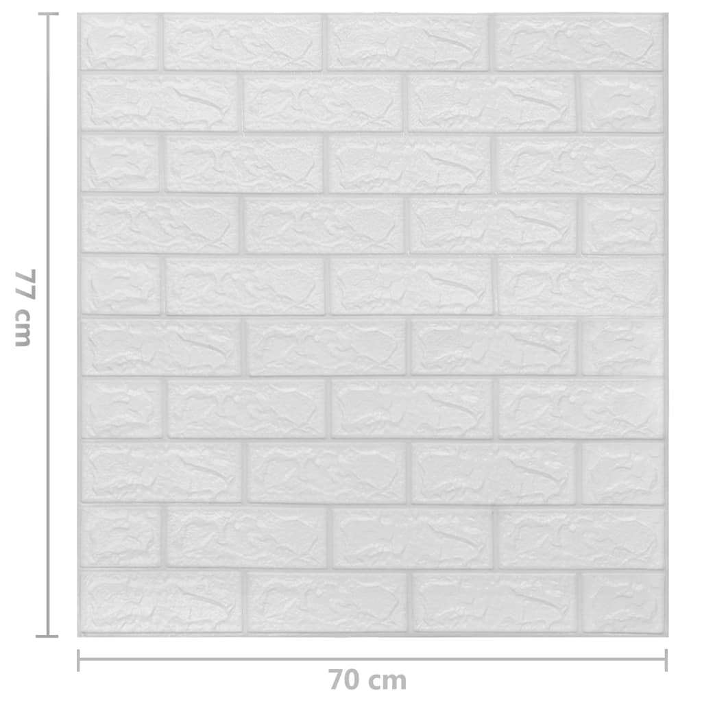 3D Wallpaper Bricks Self-adhesive 40 pcs White