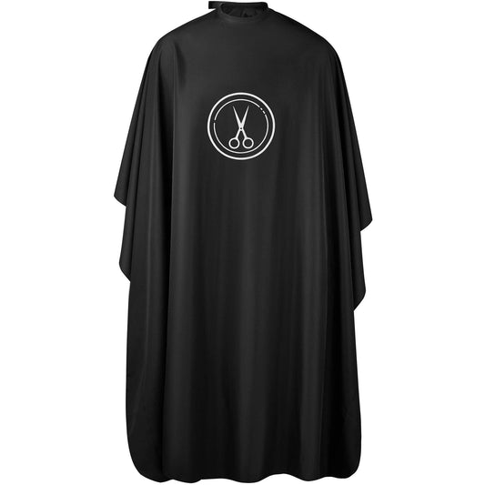 Barber Cape Professional Large Hair Cutting Cape with Snap Closure 66x57 inch Unisex Adults Black Haircut Gown Water Resistant