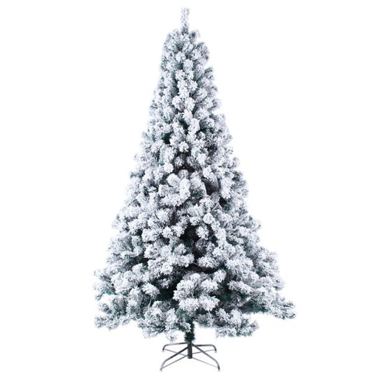 6ft Flocking Tied Light 1202 Branches Christmas Tree