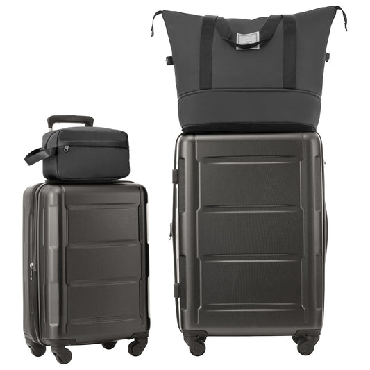 2 Piece Luggage Set with Bags Expanable Spinner Wheels ABS Lightweight Suitcase with TSA Lock 20inch+28inch