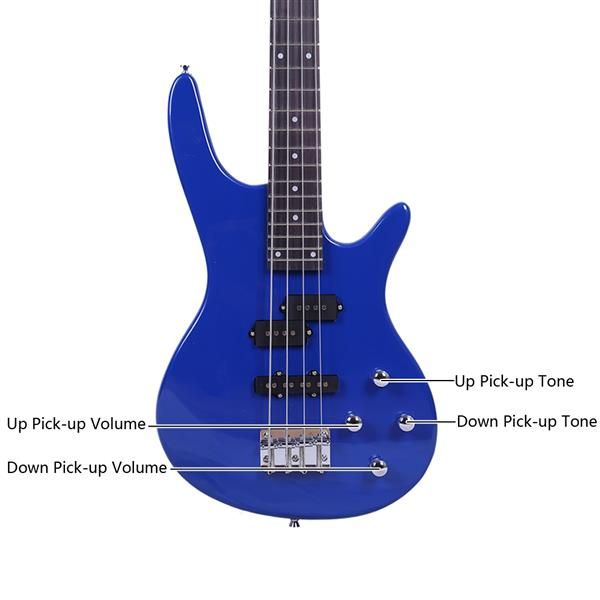 Exquisite Stylish IB Bass with Power Line and Wrench Tool Blue