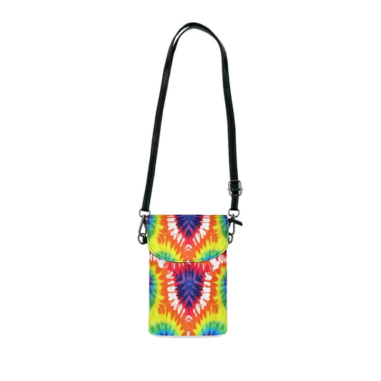 Crossbody Cell Phone Purse, Psychedelic Rainbow Tie Dye