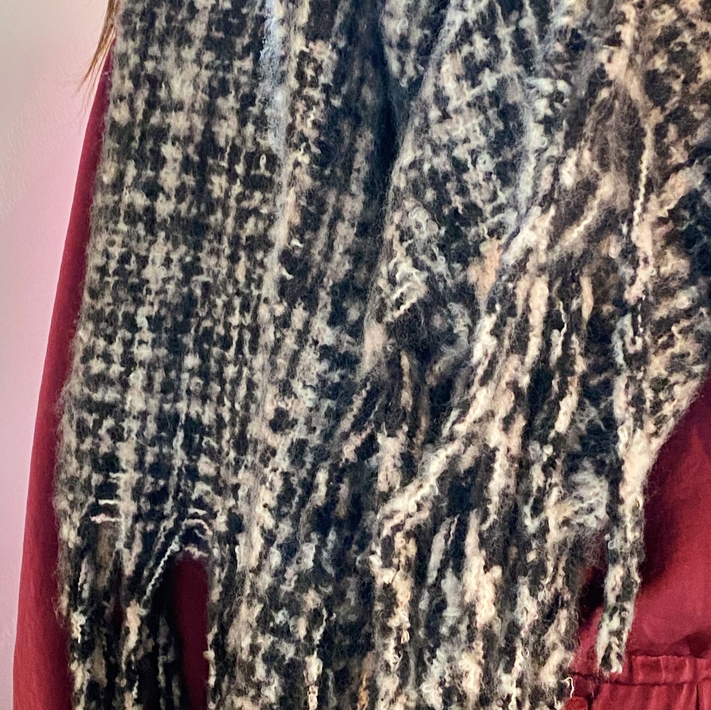 Coco Tweed Fringed Scarf