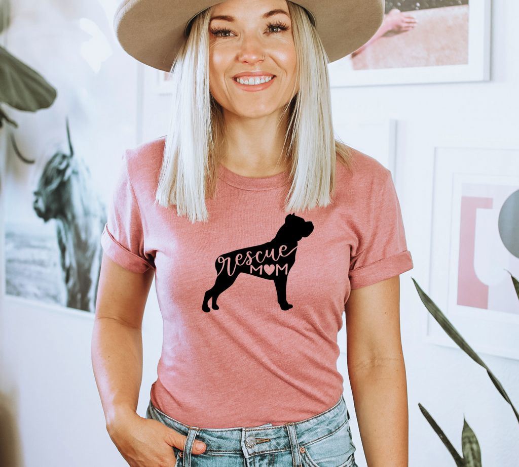 Rescue Mom T-shirt, Dog Mama Shirt, Rescue Dog Shirt, Dog Mom Shirt, Rescue Mom Shirt, Cute Dog Lover's Gift, Dog Mom Tshirt