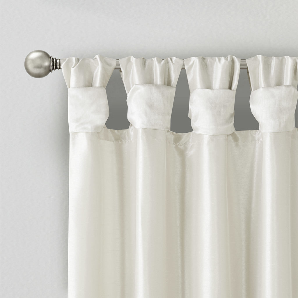 Twist Tab Lined Window Curtain Panel