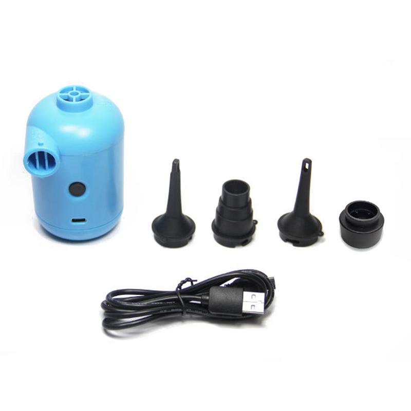 USB Electric Air Pump Portable Air Pump With 3 Nozzles Inflator For Swimming Pool Air Mattress Inflatable Boat