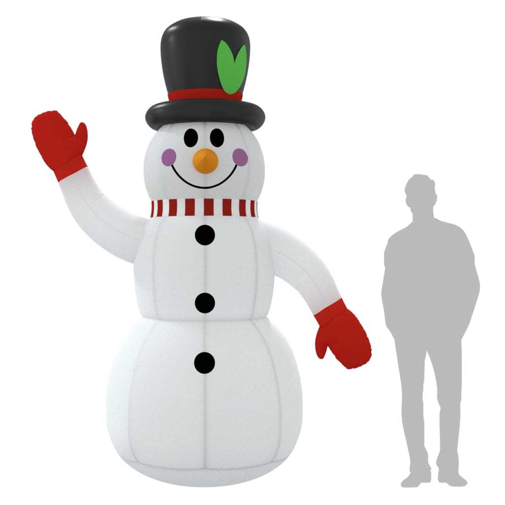 Inflatable Snowman with LEDs 10 ft