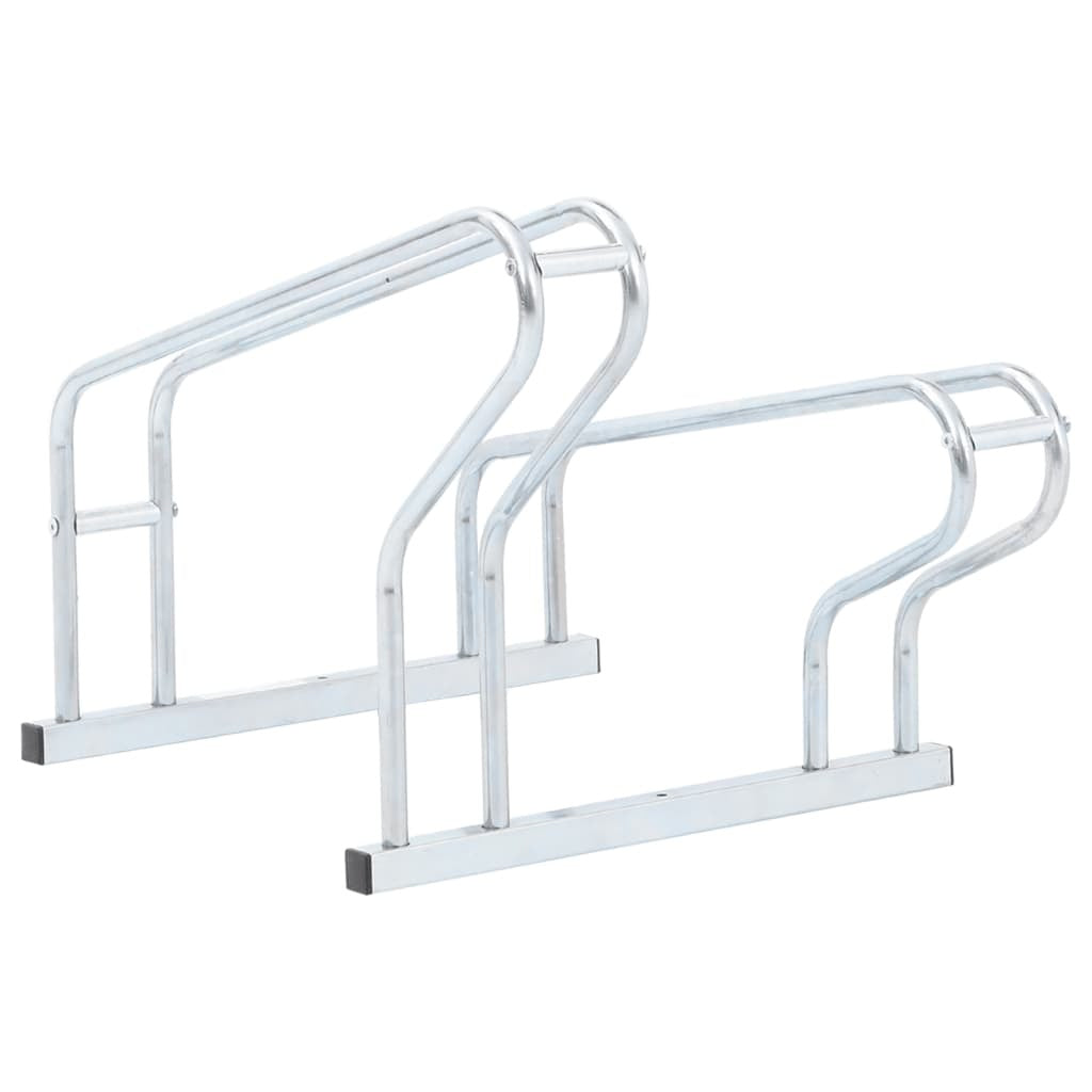 Bicycle Stand for 2 Bikes Floor Freestanding Galvanized Steel