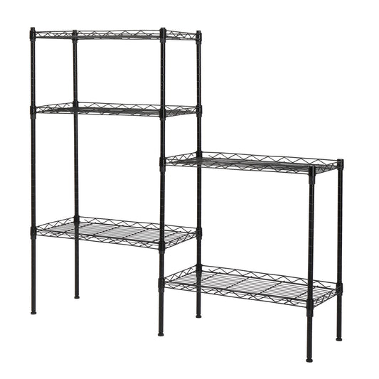 Home kitchen storage shelves, furniture can be combined with metal household shelves shelves shelves kitchen shelves storage shelves microwave racks black