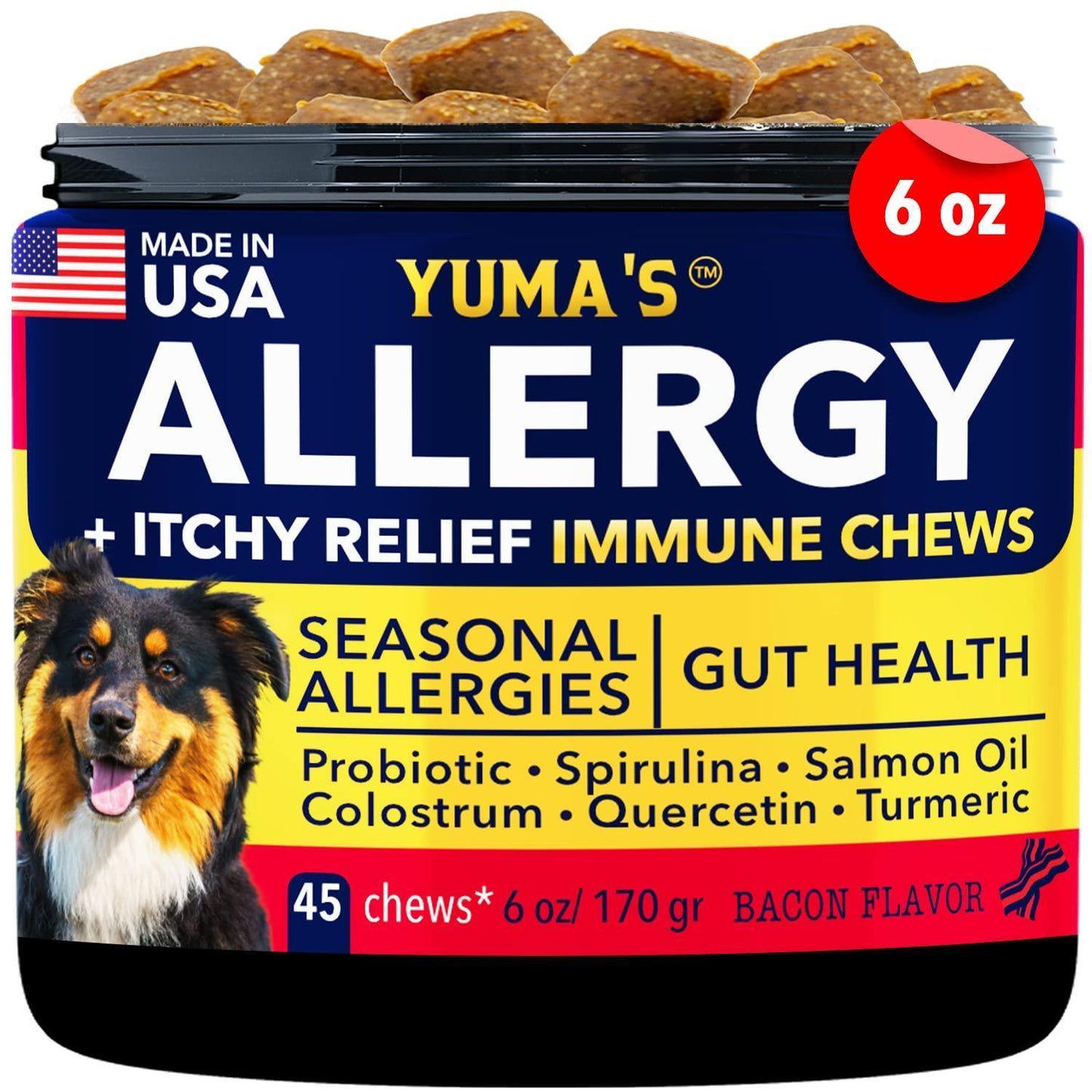 Dog Allergy Chews Itch Relief for Dogs Dog Allergy Relief Anti Itch for Dogs Dog Itchy Skin  6 oz