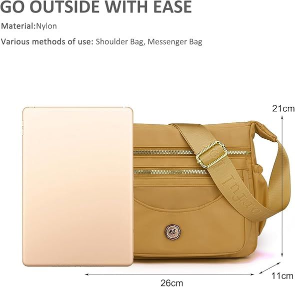 Crossbody Bags for Women Ultra-light Shoulder Bag Ladies Handbag with Adjustable Wide Strap Hobos & Shoulder Bags