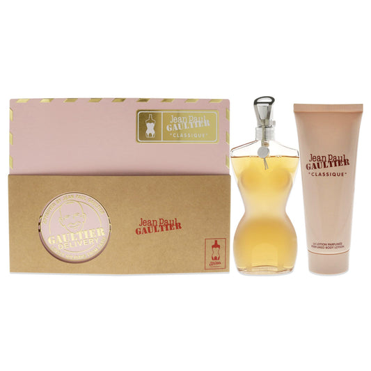 Classique by Jean Paul Gaultier for Women - 2 Pc Gift Set 3.4oz EDT Spray, 2.5oz Perfumed Body Lotion