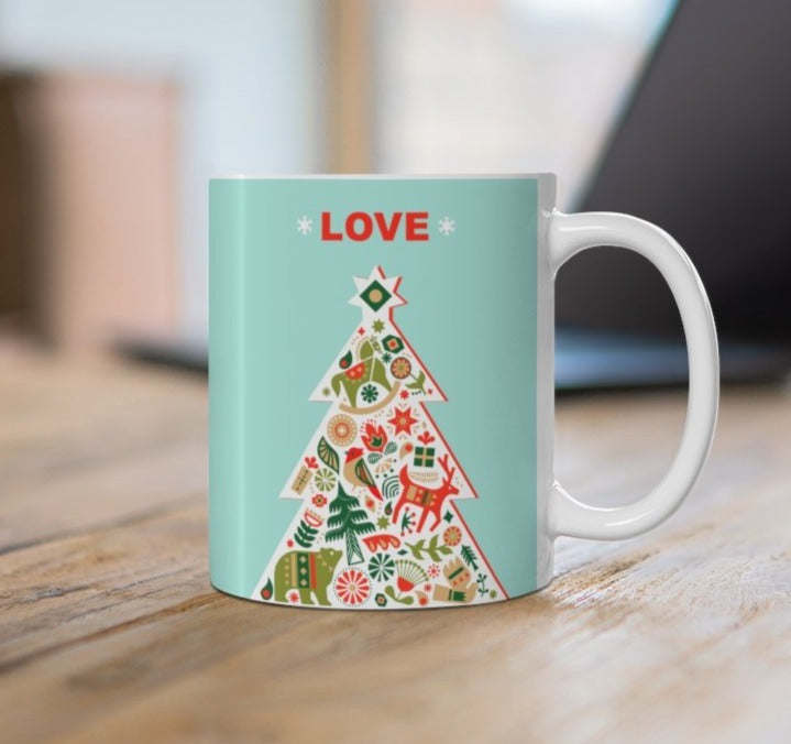 Christmas Tree with Love Ceramic Mug 11oz