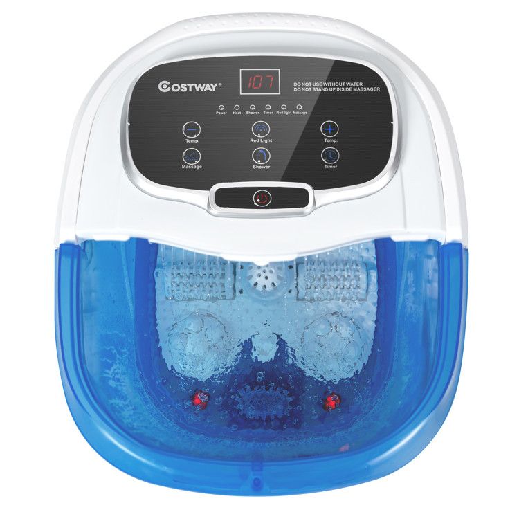 Portable All-In-One Heated Foot Spa Bath Motorized Massager