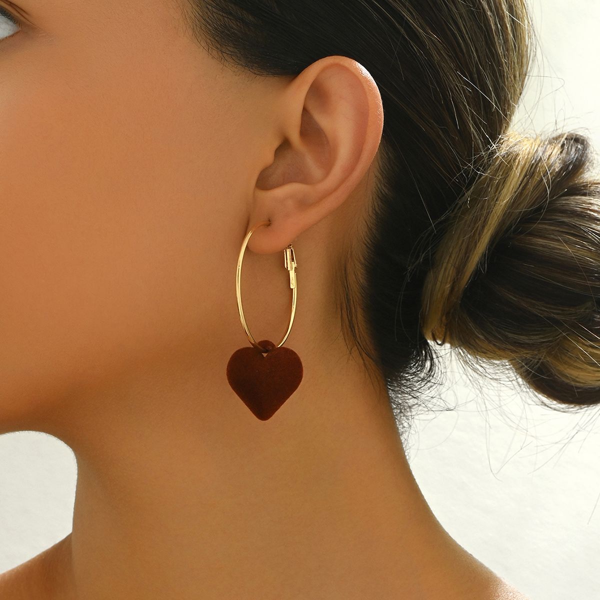 Romantic Heart-Shaped Hoop Earrings -  Perfect for Valentine's Day Gifts