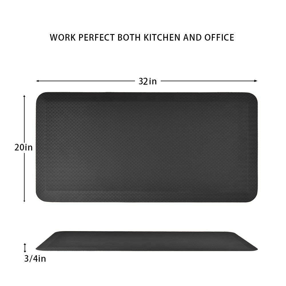 Direct Wicker Standing Desk Mat Non-Slip Flat Kitchen Mat Anti-Fatigue Office Mat, 32" X 20"