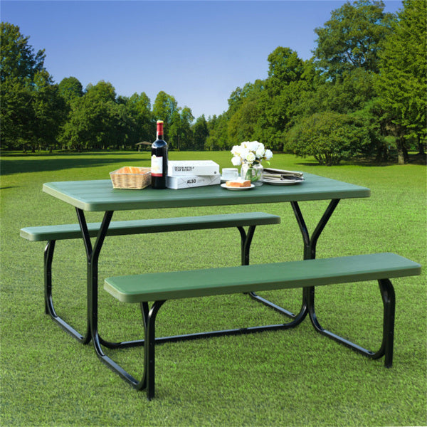 Picnic Table Bench Set Green