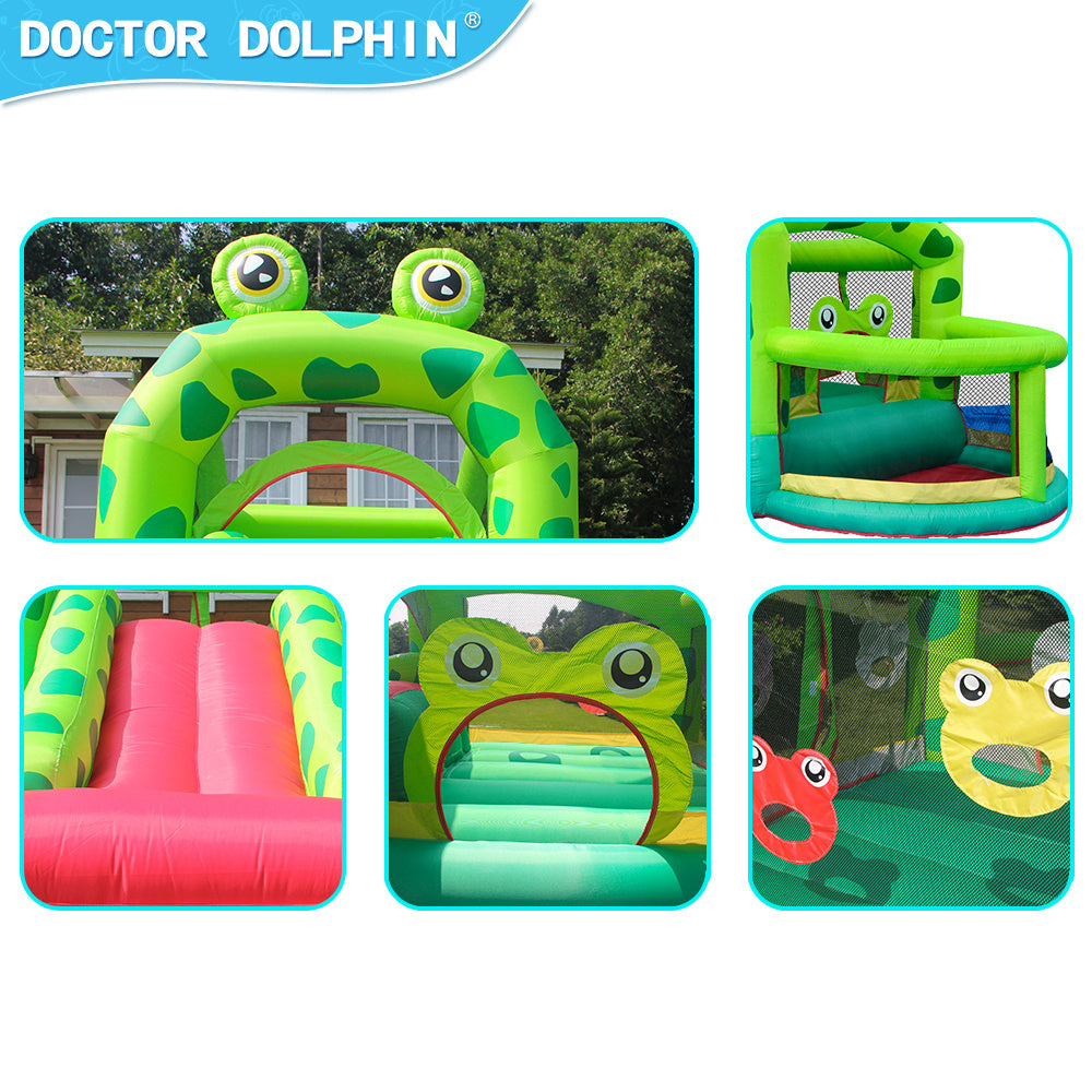 Frog Bounce House Jump House Kids Inflatable Bouncing Castle Jumping 420Dand 840D Playground Home Use