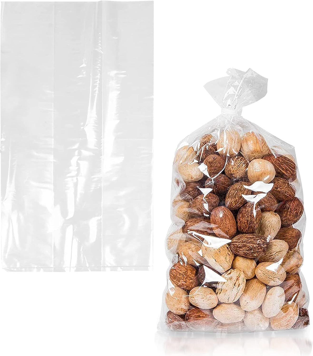 Pack of 1000 Gusseted Poly Bags 4 x 2 x 10. Clear Polyethylene Bags 4x2x10. USDA approved 2 Mil. Expandable Side Gusset Bags. Open Ended bags for Industrial; Food Service; Health Needs.