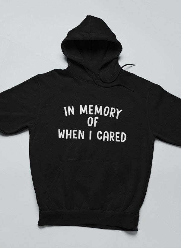 In Memory Of When I Cared Hoodie