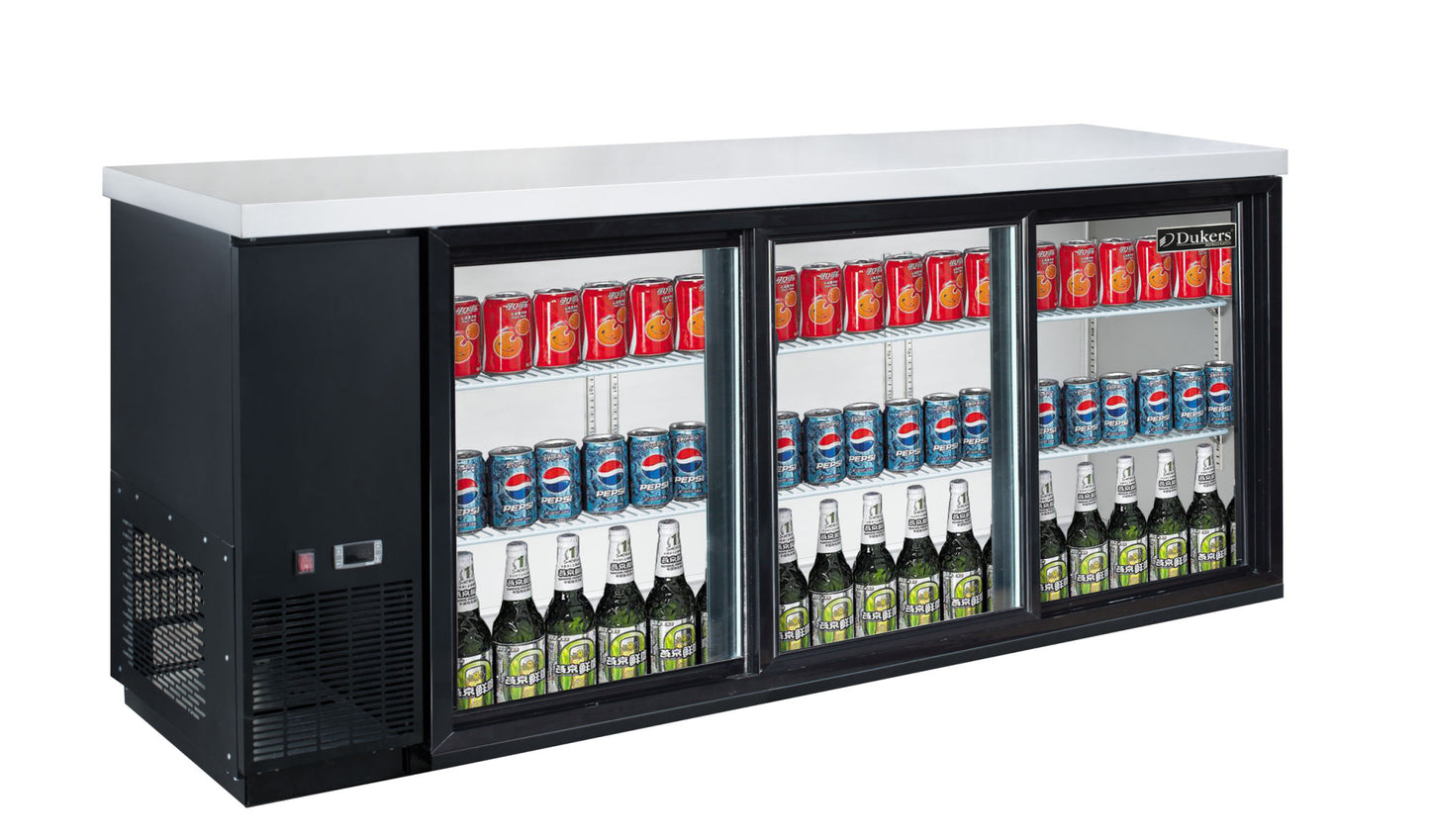 Commercial Triple Sliding Door Back Bar Cooler