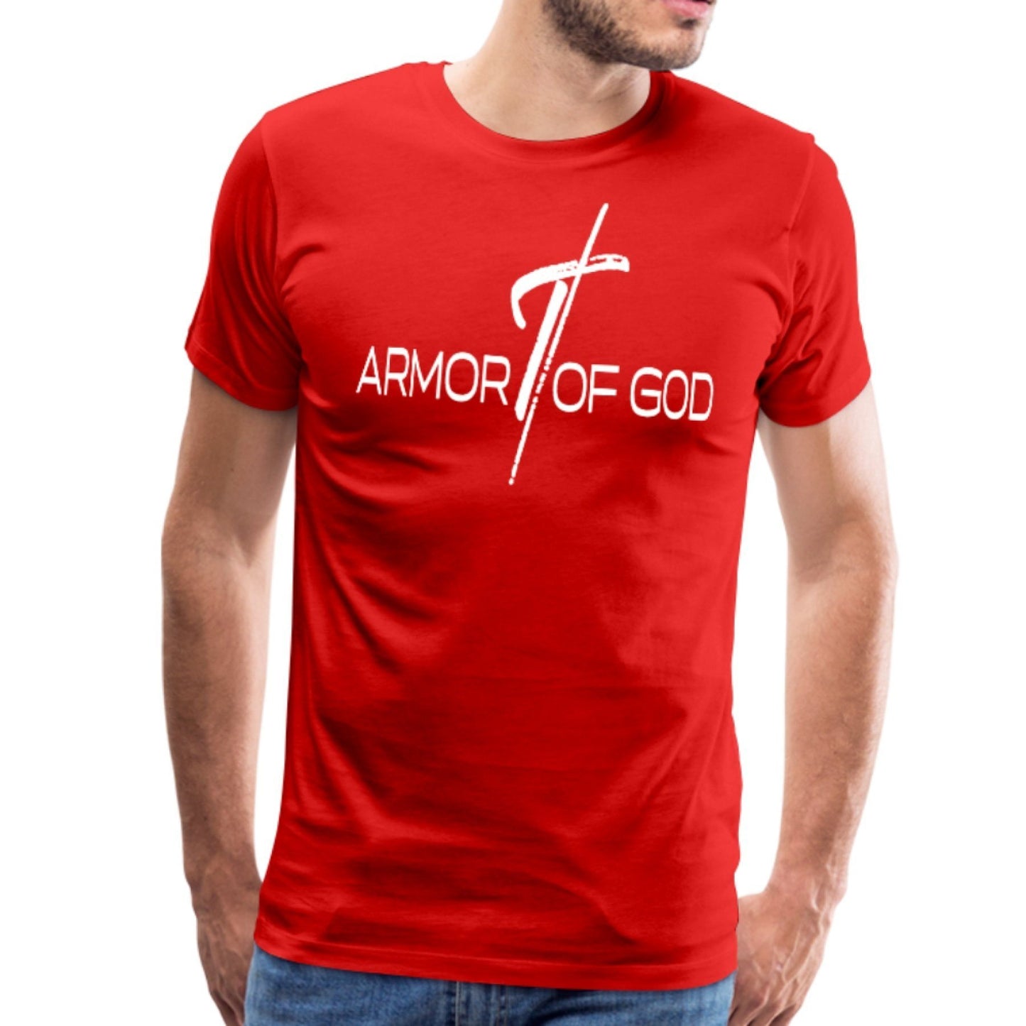 Armor Of God Graphic Text Mens T-Shirt