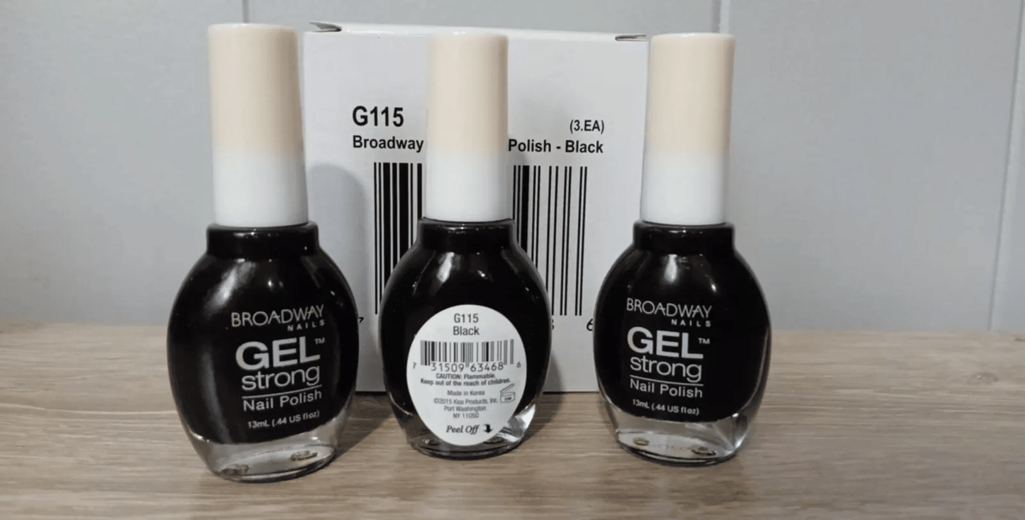 ~~3-PACK~~ *Broadway Nails* Gel Strong Nail Polish -pick your color- .44floz