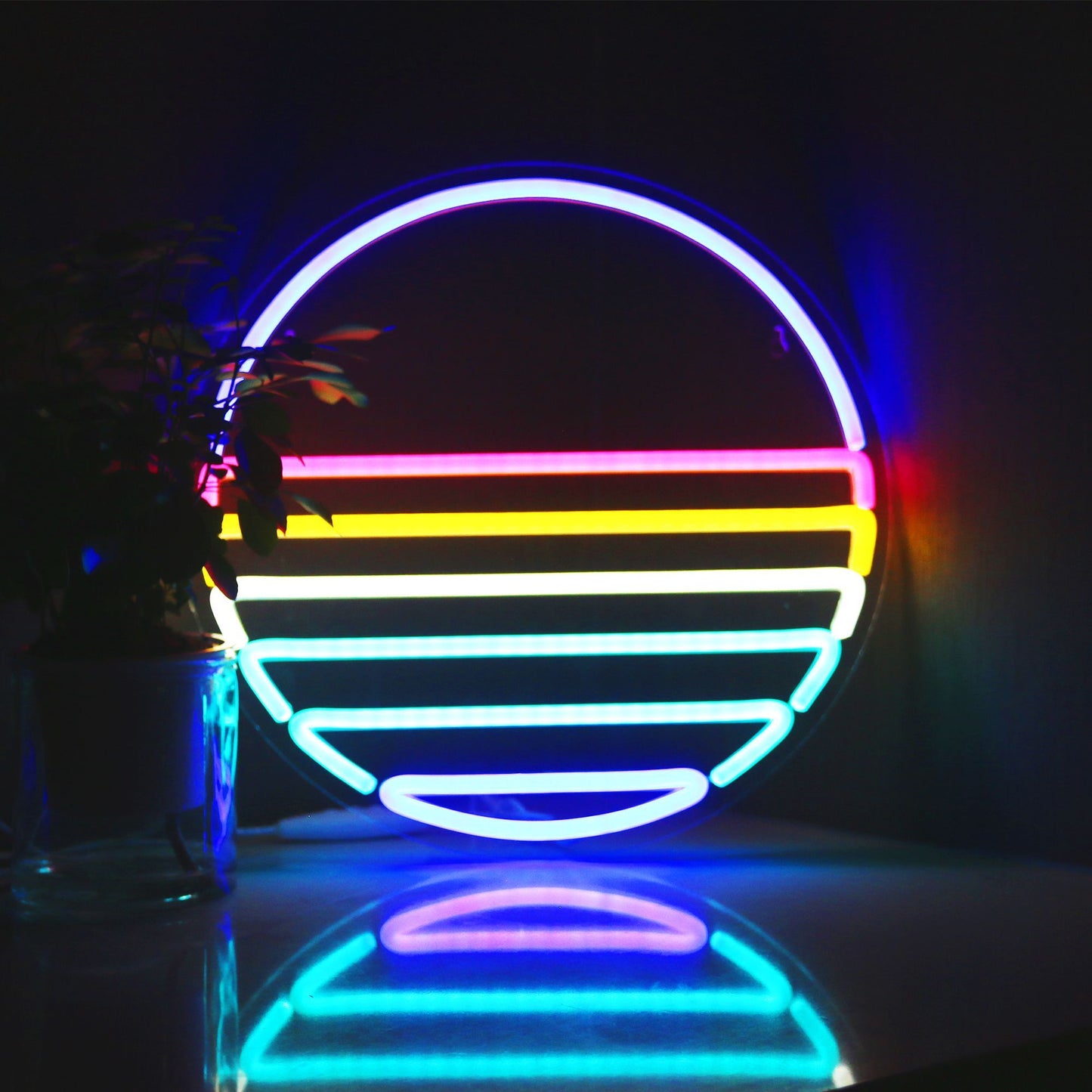 1pc Neon Sign Led Lights Wall Decor Rainbow Room Decor For Girls, USB/Battery Operated Rainbow Lamp Kids Classroom Neon Light Decorations For Night Bedroom Office Christmas