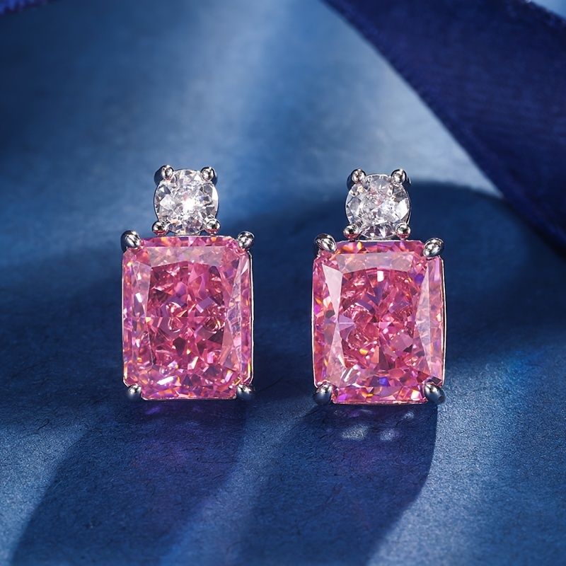 Lab Simulated Diamond Necklace for Women 925  Sterling Silver Radiant Cut 3.5Ct Pendant 18K White Gold Plated Jewelry Gifts