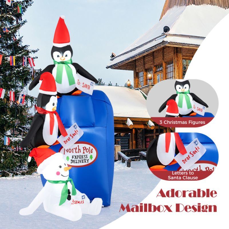 Holiday Decor Christmas Inflatables with Built-in LED Lights