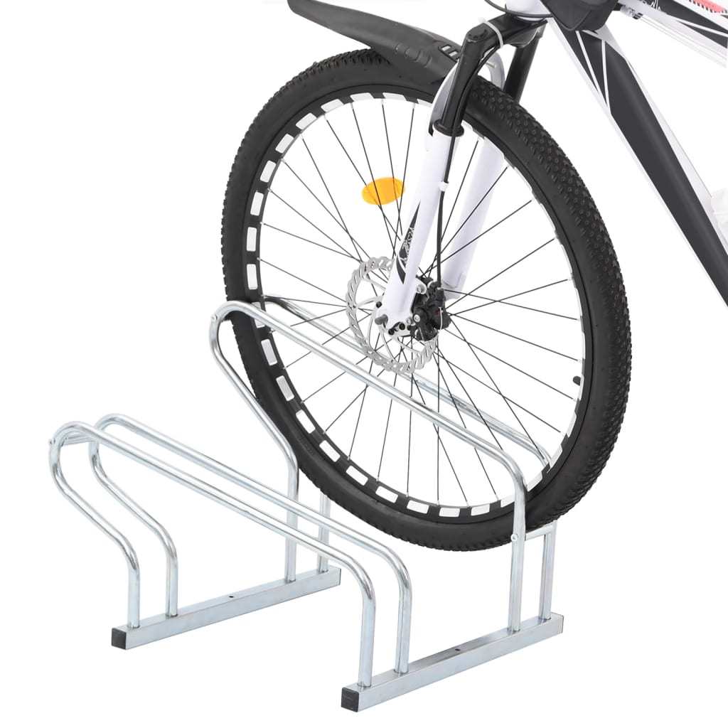 Bicycle Stand for 2 Bikes Floor Freestanding Galvanized Steel