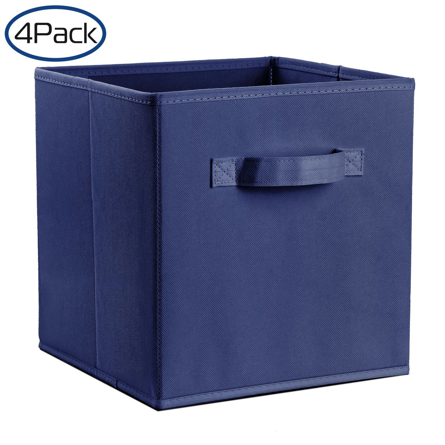 4 Pack Foldable Storage Cube Bins Cloths Closet Space Organizer Basket Shelves Box