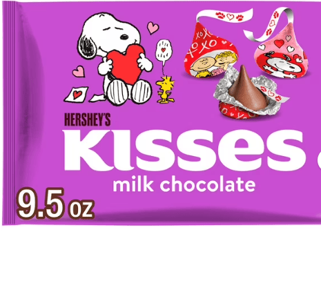 Hershey's Kisses Milk Chocolate Snoopy™ and Friends Valentine's Candy, Bag 9.5 oz