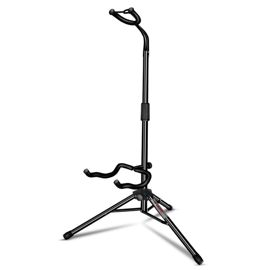 5 Core Guitar Stand Floor Adjustable Heavy Duty Tripod Acoustic Electric Bass Cello Upright Folding Stands w Neck Holder For On Stage Studio - GSH HD BLK