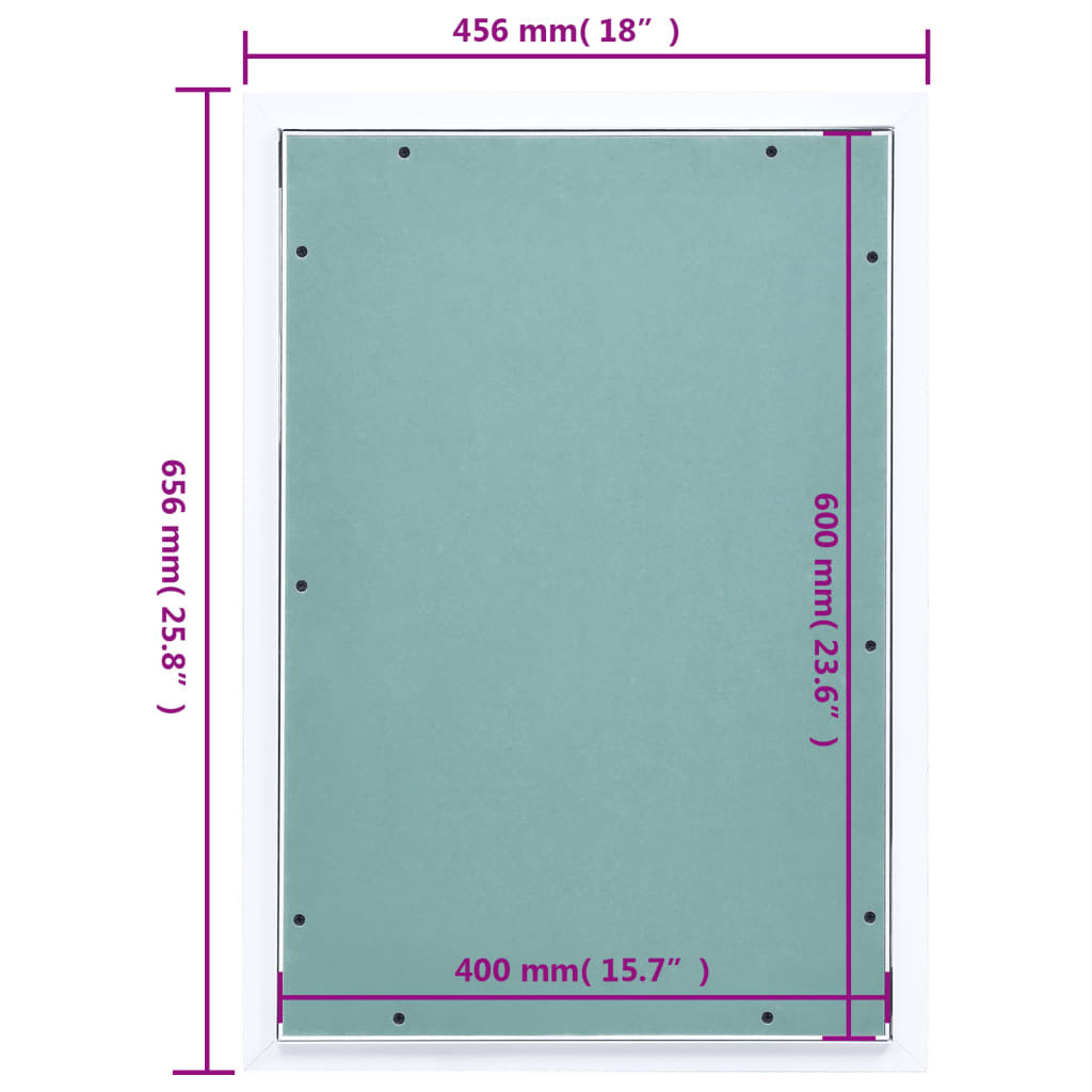 Access Panel with Aluminum Frame and Plasterboard 15.7"x23.6"