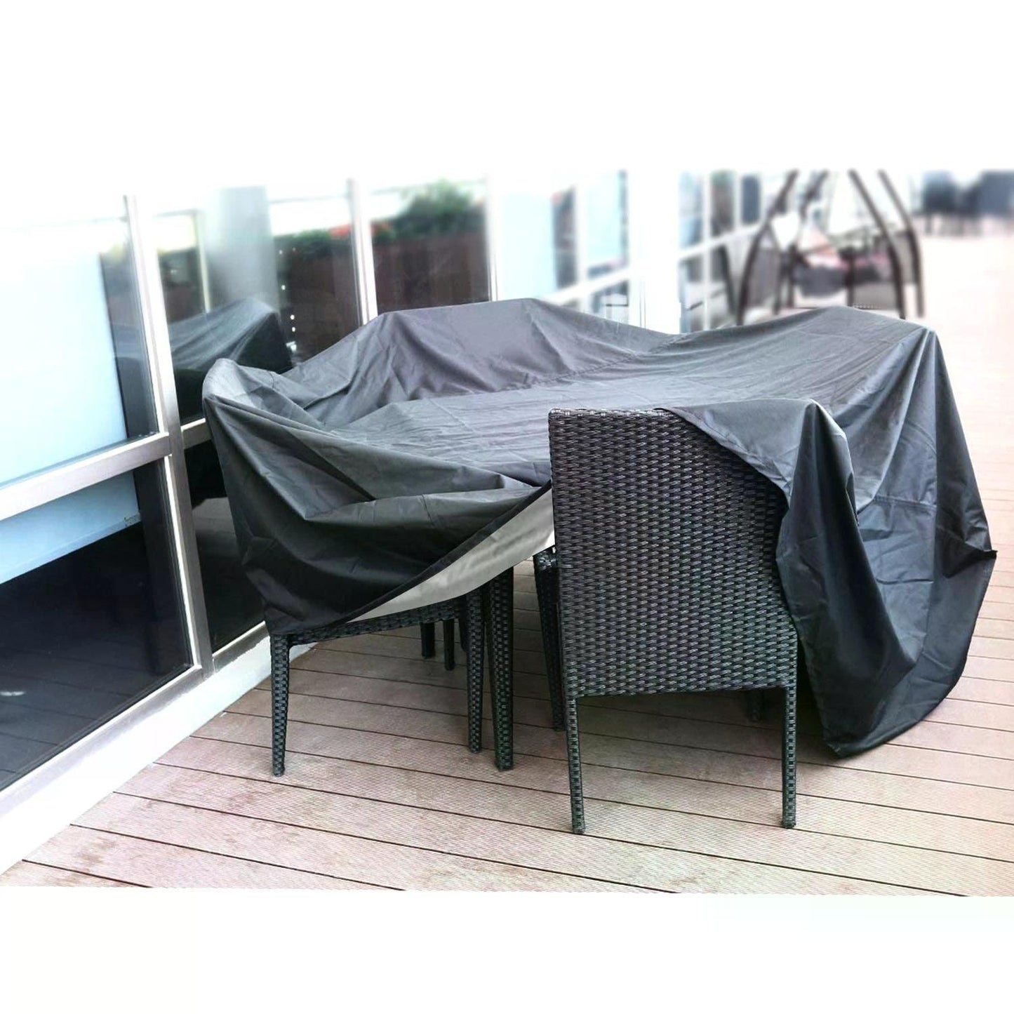 210D Waterproof Outdoor Furniture Cover Windproof Dustproof Patio Furniture Protector Oxford Cloth Garden 66.92x37.00x27.55 inch