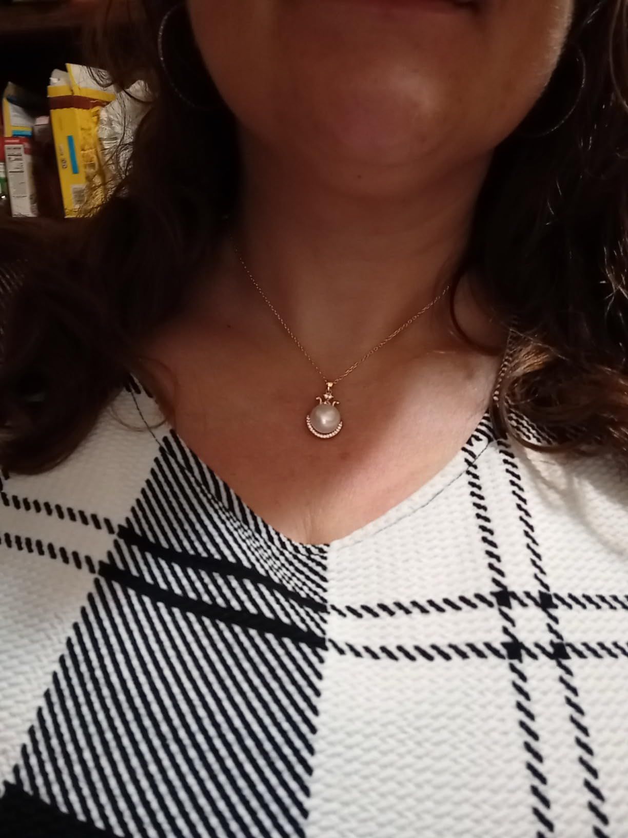 "Pearl Necklace for Women, 18K Gold Plated Real Pearl Pendant,  Genuine Premium AAA Top Grade Freshwater Pearl,  925 Sterling Silver Jewelry, Anniversary Birthday Wedding Gifts for Women (11mm)"