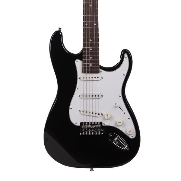 Rosewood Fingerboard Electric Guitar Black w/ White