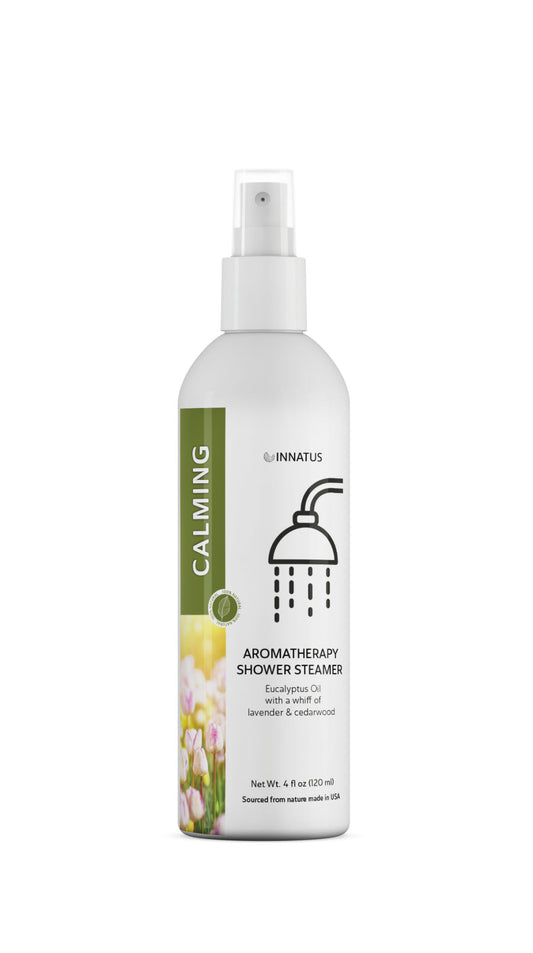 Calming Shower Spray with Eucalyptus & Lavender – 4oz Aromatherapy Shower Steamer Mist for Relaxation & Stress Relief – Infused with Sandalwood & Tea Tree Oils – Made in the USA  "